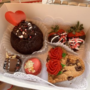 Chocolate Lovers' Bundle: Bundt, Strawberries, Cookie Cake, Macaroons